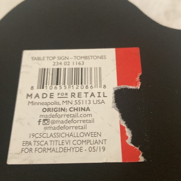 Target BP 2019 Halloween Tombstone Tabletop Sign - Picture 6 of 6